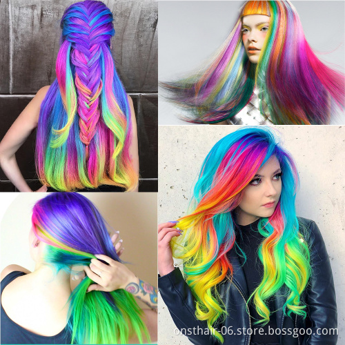 Hot selling 2021clip in hair extension jumbo braiding synthetic hair colorful clip hair22nch 10g 1pc cosplay wig daily waer